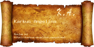 Karkus Angelina névjegykártya